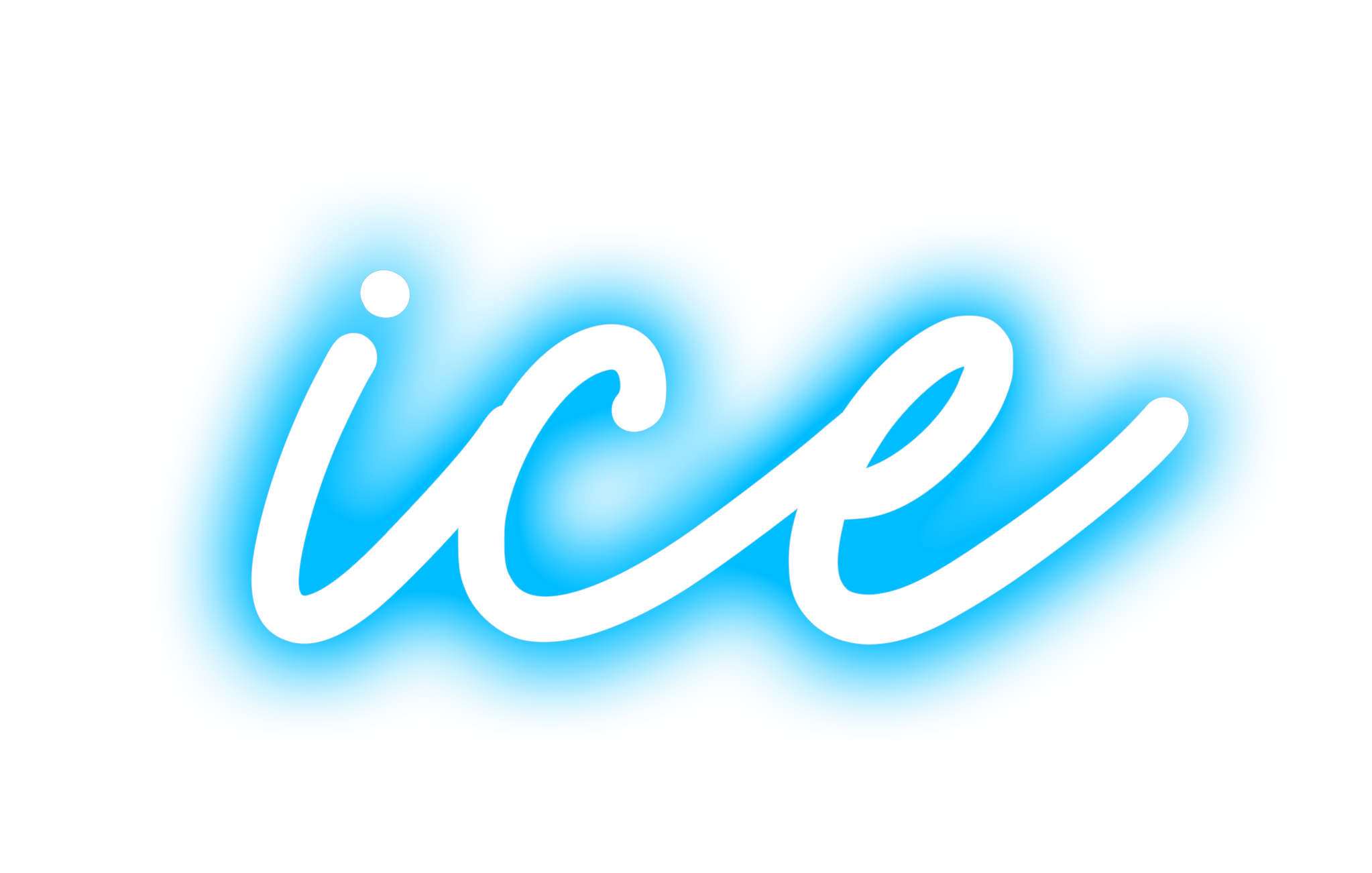 ICE Logo PNG ICE Restaurant logo in Bury St Edmunds, Suffolk. White "ice" lettering with a neon blue glow.